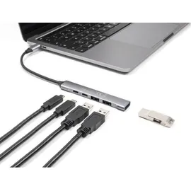 DeLock 64298 - USB 3.1/2.0 Hub 4 Port, USB-C zu 1x 3.1 A, 2x 2.0 A, 1x 2.0 C