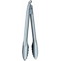 Kochzange RÖSLE, silber (edelstahlfarben), L:30cm, Edelstahl 18/10, Küchenzangen, Zange zum Kochen und Grillen, Edelstahl 18/10, spülmaschinengeeignet