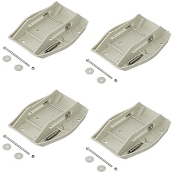 ProPlus 361519 4 Stück Stützplatten mit Feder Unterlegplatten für Eckstützen auf weichem Boden