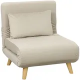 Homcom Schlafsessel, Beige, Kunststoff, 78x79x72 cm, Wohnzimmer, Sessel, Schlafsessel