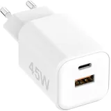 Fontastic USB Ultra Schnell-Reiselader Mini GaNto45 weiss