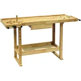 Werkbank 145x49x86cm Hobelbank Werkstatttisch Heimwerk Werkstatteinrichtung Holz