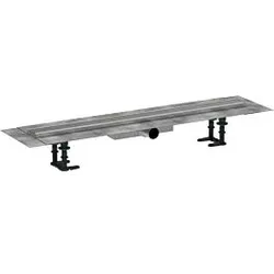 hansgrohe RainDrain Compact Komplettset Duschrinne 56166800 für flache Installation, 800 mm, Edelstahl gebürstet