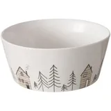 Boltze Home Schale mit winterlichem Tannenbaummotiv Homewood, Ø15 cm,