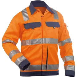 DASSY® Dusseldorf Warnschutz Arbeitsjacke - neonorange/dunkelblau - 3XL