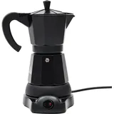 Kozivmo Elektrische Espressomaschine 300ml Italienische Esspresso Kaffeemaschine Klein mit Abnehmbarer Basis und Überhitzungsschutz,Schwarz Coffee Maker