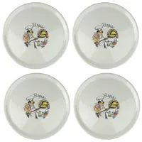 Saturnia Pizzateller mit Dekor 4 Stück, Pizzabäcker Ø 31cm