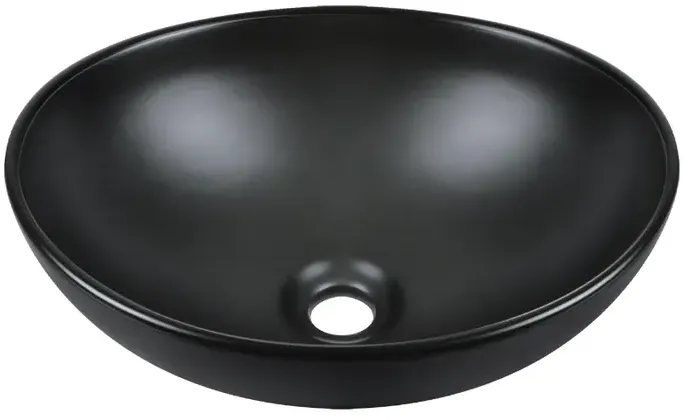 DeerValley Keramik-Wand-Waschbecken, kleines Badezimmer schwarz 400 x 330 mm