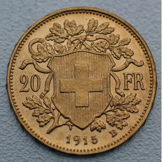 Goldmünze 20 SFR Vreneli (Schweiz)