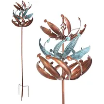 Lemodo Windrad mit 3 gegenläufigen Rotoren 221 cm bronze