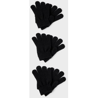name it - Fingerhandschuhe Nknmagic 3er Pack in black, Gr.9,