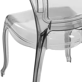 Beliani Esszimmerstuhl 2er Set Schwarz/Transparent Kunststoff Schick