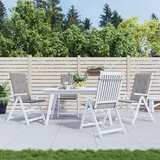 Gartenstuhlauflagen Für Hochlehner 4 Stk. Grau 120x50x3cm Stoff