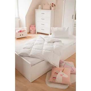 Welt der Träume Kinder Daunenset | Kinderbettdecke 100x135 cm | Kopfkissen Kinder 40x60 cm | Baby Bettdecke und Kissen | 400 g / 100 g | Daunenbettdecke | Federdecke | kein Lebendrupf