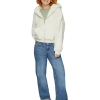 QS Kapuzensweatshirt mit Teddy Fell Gr. M, ecru, , 38997160-M