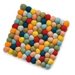 CILIO Untersetzer aus 100% Schafwolle LANA COLORE eckig 21 x 21 cm bunt