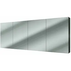 AcquaVapore Spiegelschrank Badspiegel Badezimmer Spiegel City 200cm schwarz NEIN ohne LED-Beleuchtung