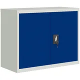 vidaXL Aktenschrank Hellgrau und Blau 90x40x70 cm Stahl