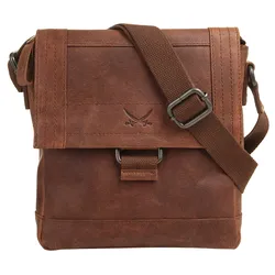 Umhängetasche SANSIBAR, Damen, Gr. B/H/T: 23cm x 20cm x 4cm onesize, braun, Leder, gepflegt, Taschen, echt Leder
