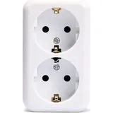 McPower Schutzkontakt-Steckdose 2-fach Weiß