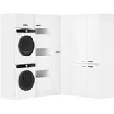 OPTIFIT Waschsäulen-Set Bonn214 213,2x190 x 210 x 57,1 cm Weiß