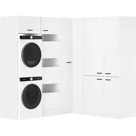 OPTIFIT Waschsäulen-Set Bonn214 213,2x190 x 210 x 57,1 cm Weiß