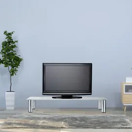 Relaxdays TV-Tisch 100 cm weiß/silber