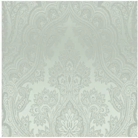 Profhome 387081-GU Barock Tapete Paisley glitzernd Grün Silber minz-Grün 5,33 m2