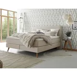 Hasena Costa Boxspringbett 140-180 cm Braun / beige Liegefläche:180 x 200 cm, Topper:Agrea-Topper