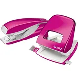 Leitz Locher und Heftgeräte Set WOW 5095 pink-metallic