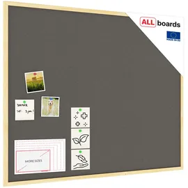 ALLboards Pinnwand 100 x 80 cm Grau