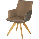 KOINOR Armlehnstuhl Leder  Schwof , braun , Maße (cm): B: 57 H: 90 T: 66.0