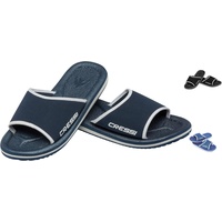 Cressi Lipari - Slipper für Strand und Schwimmbad - Erwachsene und Kinder,Mehrfarbig (Blau/Weiß), 44 EU