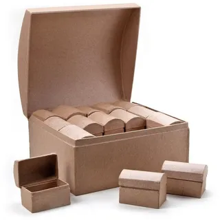 Eduplay 210266 Mini-Schatztruhen, Karton, natur, 30-teilig (1 Set)