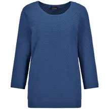 GOLDNER Rundhalspullover Blau 44