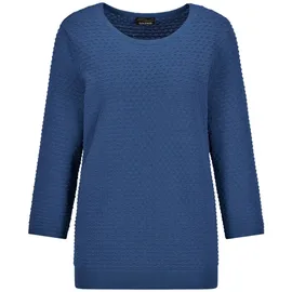GOLDNER Rundhalspullover Blau 44