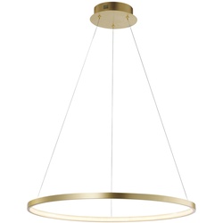 LED-Pendelleuchte, gold farben, Ring Leuchtring Ø60cm, warmweiß