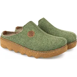ROHDE Damen Pantolette Leder Zehentrenner mit Leopardenmuster Rodigo-D 5891, Größe:40 EU, Farbe:Beige - 40