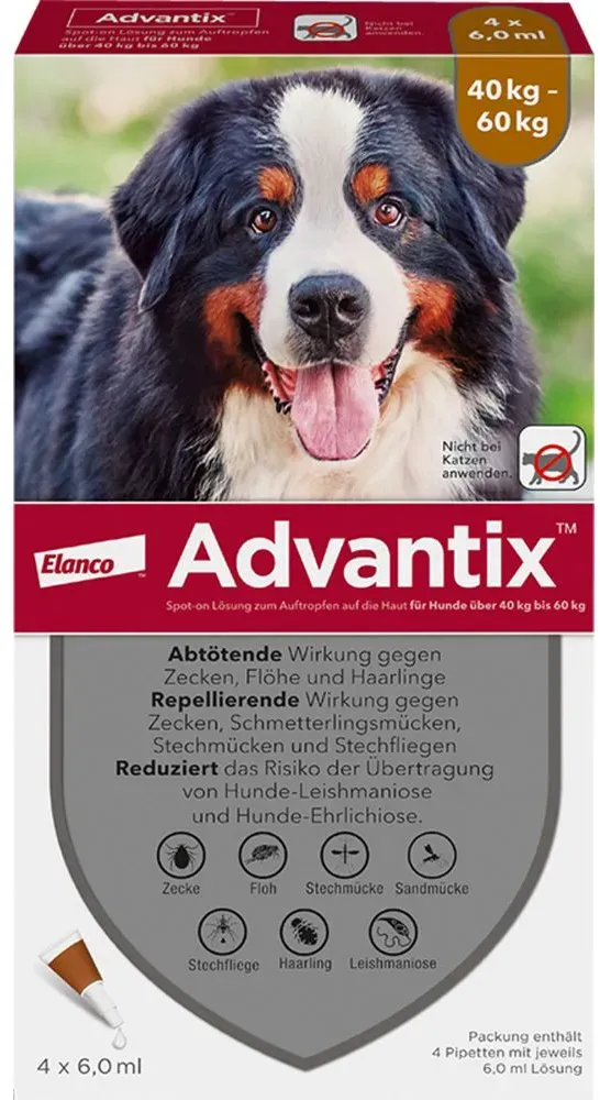 ADVANTIX Spot-on Lsg.z.Auftr.a.d.H.f.Hund 40-60 kg 24 ml