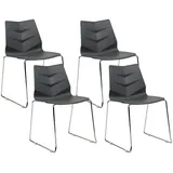 Beliani Esszimmerstuhl, Grau, Metall, 1-Sitzer, 50x82x50 cm, Esszimmer, Stühle, Esszimmerstühle, Vierfußstühle