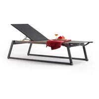 Solpuri Sonnenliege Foxx - Armlehne Aluminum schwarz