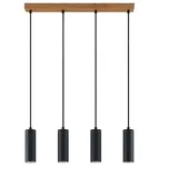 LINDBY Maniva 4-flg. 60 cm rechteckig schwarz