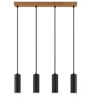 LINDBY Maniva 4-flg. 60 cm rechteckig schwarz