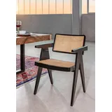 GUTMANN FACTORY Stuhl Spy, mit Wiener Geflecht beige|schwarz