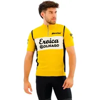 Santini SMS Santini Eroica Colnago Wool Kurzarmtrikot gelb