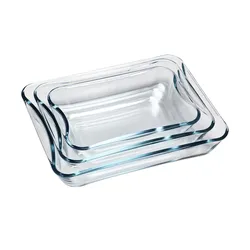 SIMAX Brat- und Backschalenset , transparent/klar , Glas