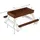 dehner lieblinge Picknicktisch, braun/weiß, ca. B46/H22/T40 cm, Braun, Weiß