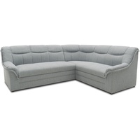 DOMO. Collection Ecksofa Berlin | zeitlose Couch mit hochwertiger Ferderkern-Polsterung und Schlaffunktion | 205 x 250 x 89 cm | L-Form in sliber