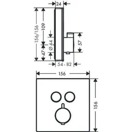 Hansgrohe ShowerSelect Glas 2 Verbraucher