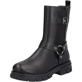 Rieker Damen Biker Boots Z9177, Frauen Stiefeletten,uebergangsstiefel,flach,Stiefel,Bootee,Booties,halbstiefel,Kurzstiefel,schwarz (00),37 EU / 4 UK - 37 EU